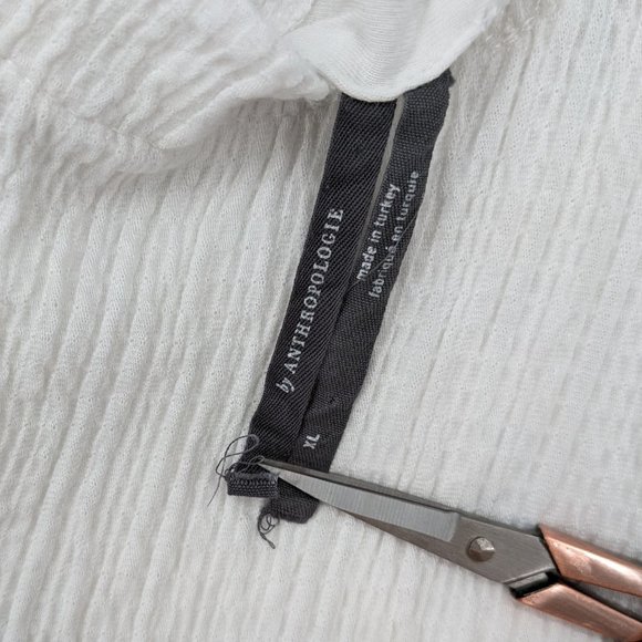 Anthropologie Cream Crepe Wrinkle Knit Button Back Viscose Montauk Tank Top XL - Picture 2 of 13